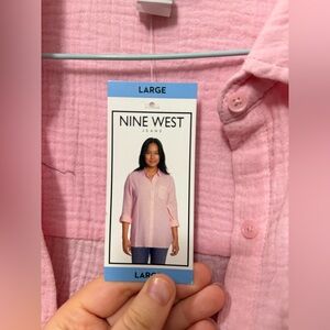 Pink Button-Up Shirt by Nine West